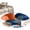 Blue Orange, variant on Round Rugs 3Ft, Navy Blue Burnt Orange Round Area Rug Washable Indoor Throw Carpet, Abstract Geometric Vintage Small Non Slip Circle Rug for Bedroom Living Room Home Decor Aesthetic
