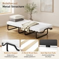 thumbnail image 7 of Demi Bonn Cot Size Murphy Bed with Foldable Design and Lockable Wheels, Space-Saving Guest Bed for Small Apartment, Sturdy Structure, Rustic Brown, 7 of 7