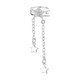 thumbnail image 5 of Pendientes de clip de oreja de doble capa para mujer, de alta gama, con borlas de diamantes brillantes, 5 of 5