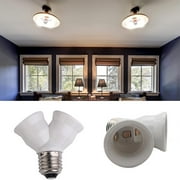 2 in 1 E27 Lamp Socket Splitter Adapter Light Double Bulb Y Stand Holder F8O3