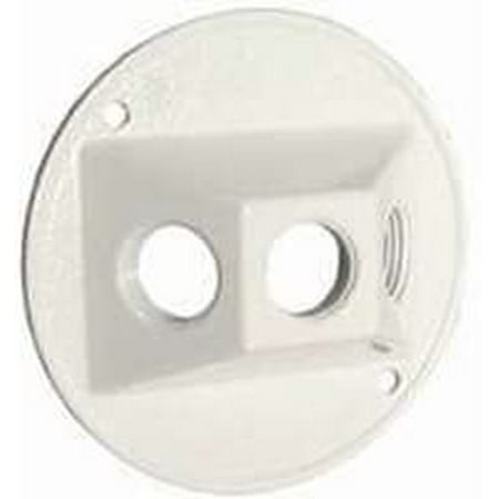 

Bell Outdoor 5197-6 4 White Triple Outlet Weatherproof Round Lampholder Covers