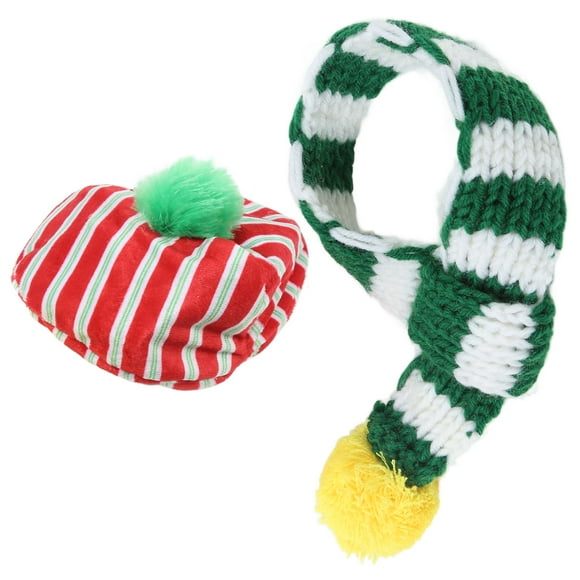 Kit De Bufanda Para Mascotas Fácil De Usar Juego De Gorro De Punto Para Perro Fácil De Limpiar Felpa + Bola De Pelo Con Bola De Felpa Para Perros Pequeños Medianos Y ANGGREK Otros