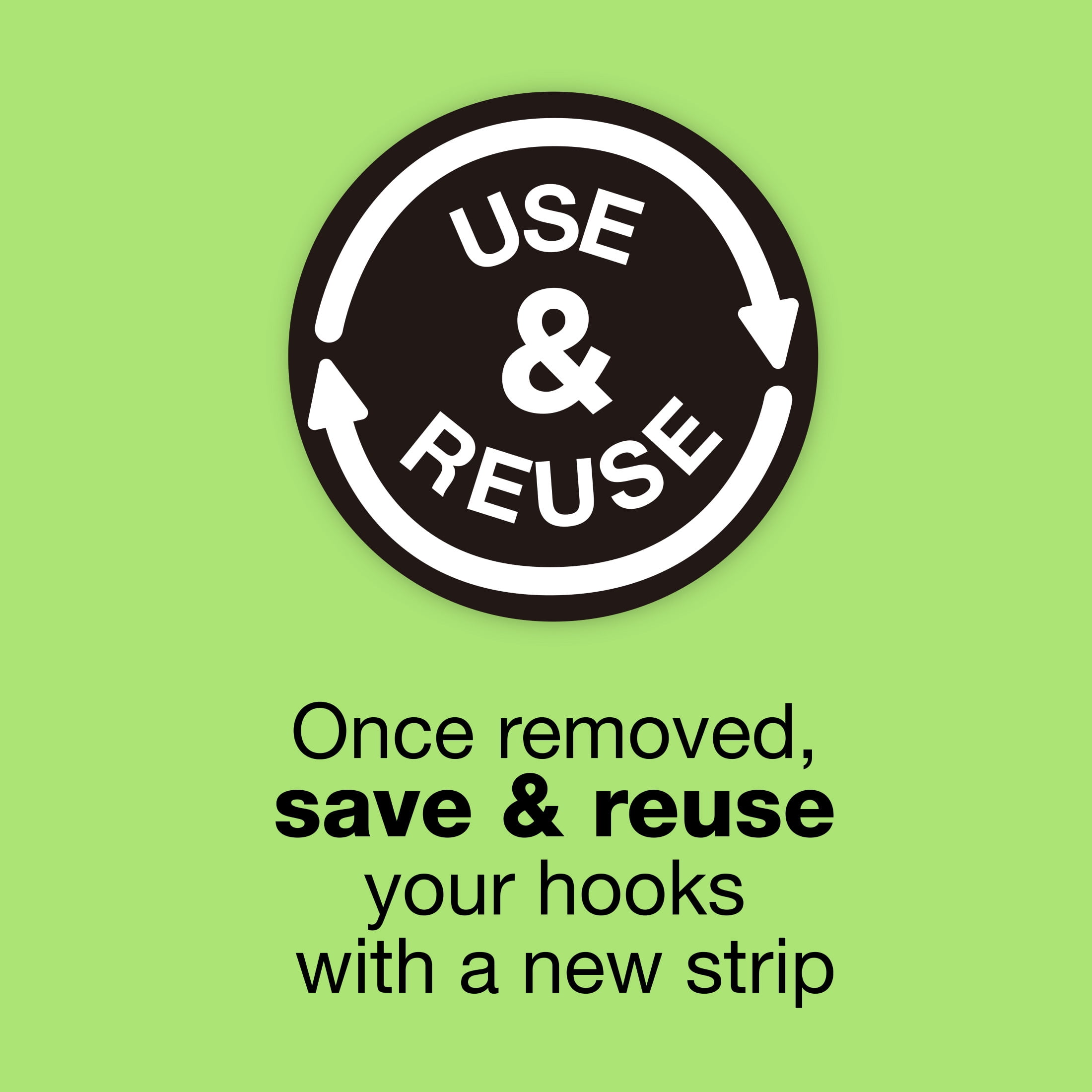 FrogTape reMOVEables Heavy-Duty Large Hook, White, 2 Hooks and 4 Strips