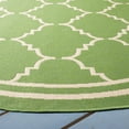 thumbnail image 3 of Safavieh Courtyard Amy Geometric Indoor/Outdoor Area Rug, Green/Beige, 6'7" x 6'7" Round, 3 of 9