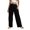 Black, variant on Elegant High Waist Casual Pants Classic Everyday Comfort Versatile Trousers With Front Pockets For Women