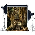thumbnail image 2 of ABPHOTO Polyester 5x7ft Fairy Tale Spirit Tree House Photography Backdrops Children Photo Birthday Newborn Photo Backgrounds Studio Props, 2 of 3