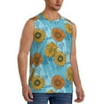 thumbnail image 2 of Pofeuu Sunflowers Print Men's Muscle T-Shirt, Sleeveless, Muscle Tank, Classic Muscle Tee Top For Men Casual Sleeveless Muscle T-Shirt Trendy Clothes-X-Large, 2 of 7