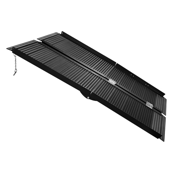 Towallmark Rampa Portátil Aluminio Silla Ruedas 5ft Negro - Superficie Antideslizante Capacidad 800 lbs