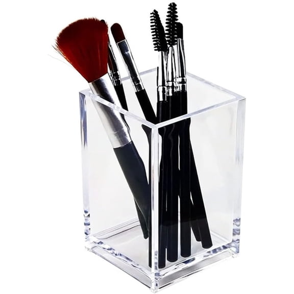 Acrylic Pencil Holder Cup Makeup Brush Holder Acrylic Desk Accessories