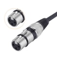 thumbnail image 3 of 1/4" TRS to XLR Female Cable, 6.35mm TRS Male to 3pin XLR Microphone Cable for Speakers, 6ft, Silver, 3 of 6