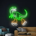 thumbnail image 4 of Handmadetneonsign Dinosaur Roller Skate Neon Sign, Dinosaur Neon Led Art Decor, Dinosaur Wall Decor, 4 of 5