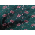 thumbnail image 4 of oneOone Cotton Poplin Fabric Leaves & Floral Block Printed Fabric 1 Yard 56 Inch Wide, 4 of 5