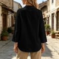 thumbnail image 6 of GUACER Womens Long Sleeve Shirts Cotton Linen V-Neck Button Down Tunic Tops with Pocket Casual Loose Blouses, 6 of 8
