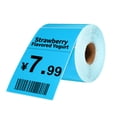 thumbnail image 1 of 500 Pcs Thermal Labels, 3.94x5.91 Inch Thermal Printer Labels Stickers Self Adhesive Tags Rectangle Paper Roll Small for Printer Shipping Label Mailing UPS Barcode Address, Blue, 1 of 6