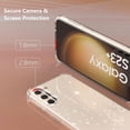 thumbnail image 7 of for Samsung Galaxy S23 Plus Case Glitter Clear with Screen Protector[2 Pack], [Military Protection] Bling Sparkly Cute Bumper Shockproof Slim Cover for Women Girls, 7 of 7
