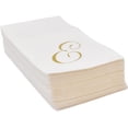 thumbnail image 2 of Gift Boutique Monogram Guest Napkins Letter E, Gold Foil Disposable Paper Napkins, 100 Count, 3-Ply Soft Absorbent, Wedding Party Bathroom Dinner Towels, 2 of 7