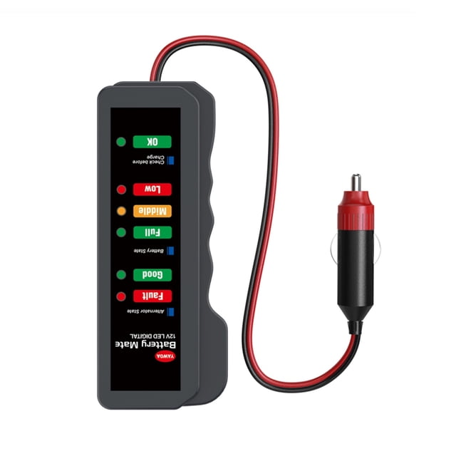 Battery Tester Supports 12V/24V Battery Tester Alternator State Check Car Battery Tester Charger Tools ,Accurate Testing