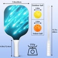 thumbnail image 4 of Pickleball Paddles Set Of 2, Fiberglass Surface, Thunder, Speed Print, 4 Balls & Bag, 4 of 5