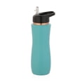 thumbnail image 6 of Perilla Home 100% Aqua Blue Pure Copper Bottle With Sipper & Lid 25.37 Oz Ayurvedic Bottle With Leak Proof Contains Health Benefits For Drinking Water For Men Women Gym Yoga Indoor Outdoor Office, 6 of 8