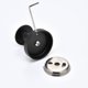 thumbnail image 4 of 2 ganchos de pared de acero inoxidable para baño, cocina, hotel, cocina moderna y gancho para inodoro, recto, redondo, negro, moderno, minimalista, redondo, chasis, colgante, hardware de cobre, 4 of 5
