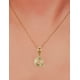 thumbnail image 3 of Collar con dije de oro laminado letra brillos Q, 3 of 7