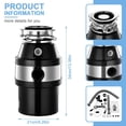 thumbnail image 2 of Goxfaca Waste Disposal for Sink Effective Sink Food Disposal Kitchen Garbage Disposer Portable Garbage Disposal Tool Sink Garbage Disposal for Fruit Vegetable Bone safety, 2 of 9