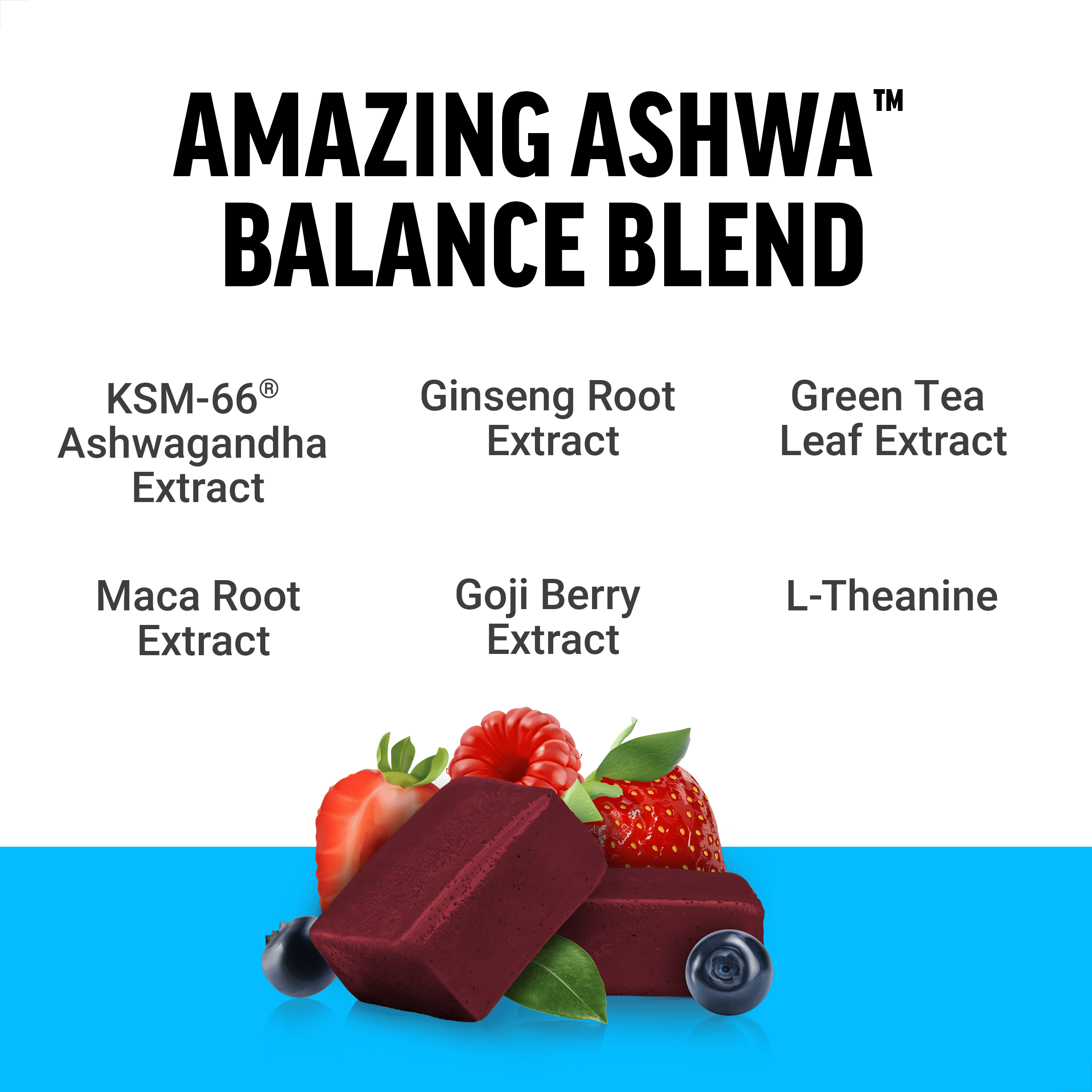 (2 pack) Force Factor Amazing Ashwa with KSM-66 Ashwagandha & L-Theanine for Stress Relief, Relaxation & Cortisol Balance, Triple Berry, 60 Soft Chews
