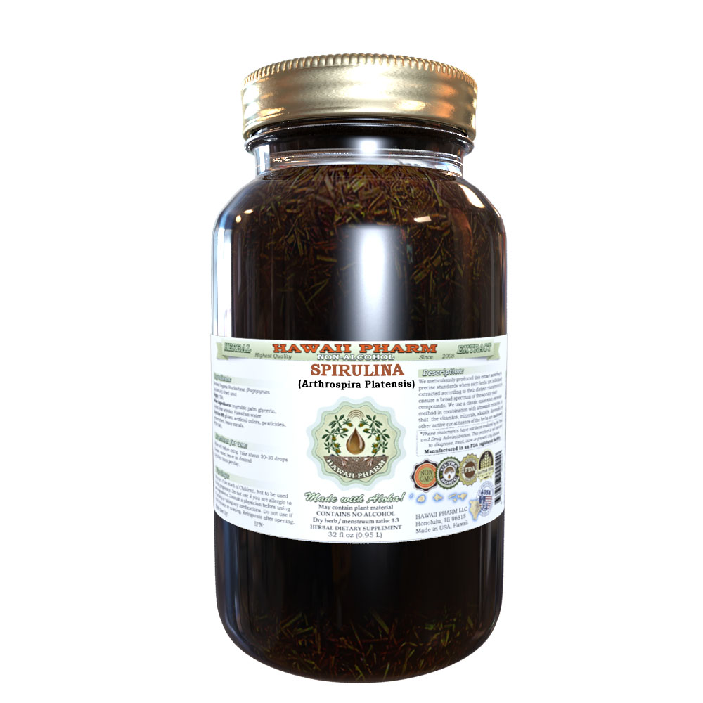 Spirulina (Arthrospira platensis) Glycerite, Organic Dried ...