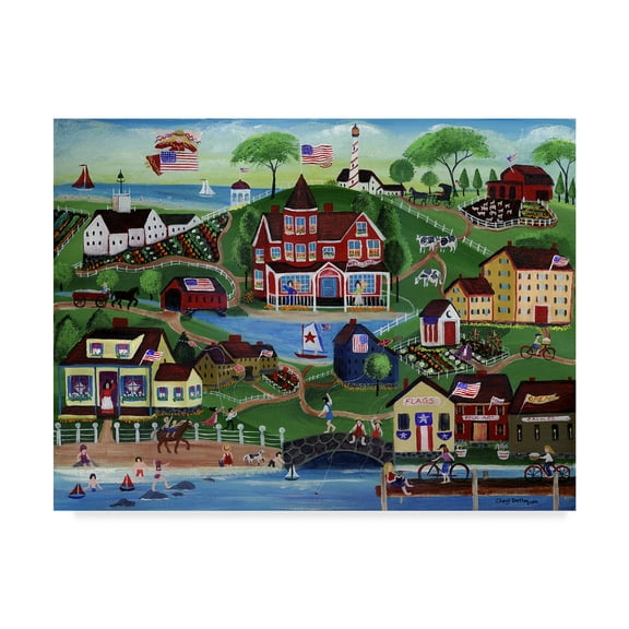Trademark Fine Art 'Red Farms Inn ' Canvas Art by Cheryl Bartley