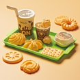thumbnail image 2 of Mini juguetes de comida de simulación para niños, hamburguesa, perro caliente, patatas fritas, juego de cocina, juguetes educativos para bebés, regalo, 2023, 2 of 3
