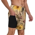 thumbnail image 2 of Vsdgher Vintage Floral Butterfly Collage for Mens Swim Trunks with Compression Liner Swim Shorts Swim Suits Board Shorts-Small, 2 of 6