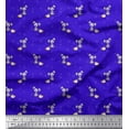 thumbnail image 1 of Soimoi Silk Fabric Footprint,Cheese & Rat Kids Printed Craft Fabric by The Yard 42 Inch Wide, 1 of 3