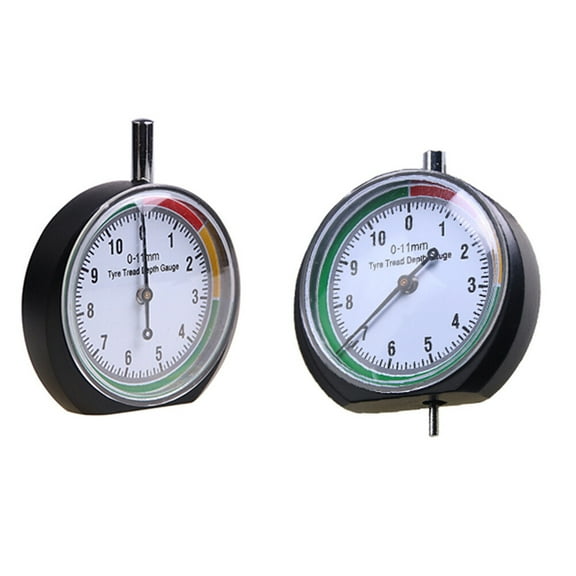 Voiceine 2pcs Car Tyre Tread Depth Gauge Trucks Van Tire Pointer Monitor Measure Device