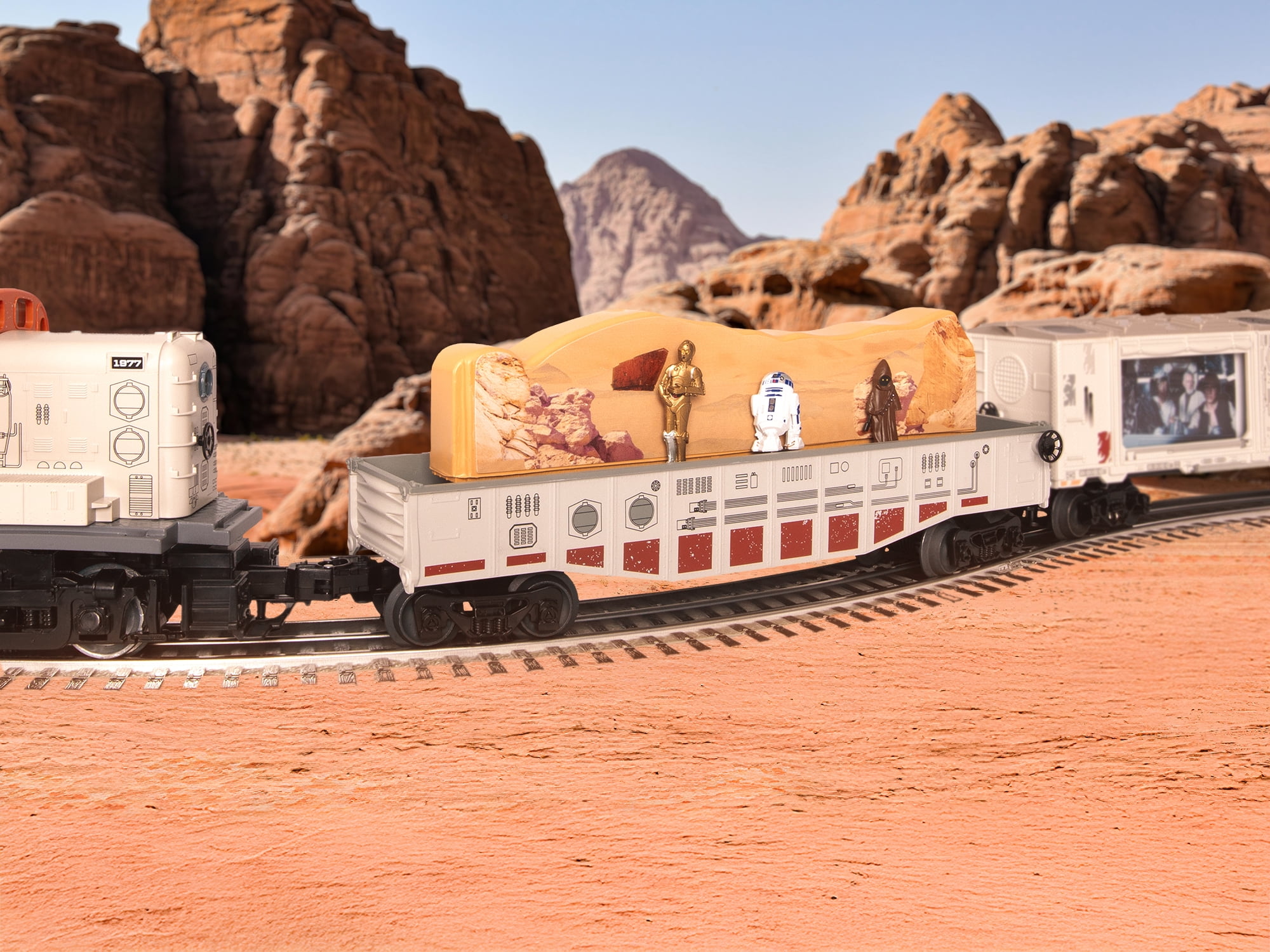 Lionel Disney Star Wars Rebel Droids O Gauge Model Train Chasing Gondola Car