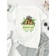 thumbnail image 2 of Camisetas con gráficos clásico para mujeres y adolescentes y niñas, playera de verano con estampado estéticoCreative English Banknote Pattern Printed Women'S Fashion Trendy Round Neck Short Sleeve,, 2 of 6