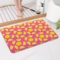 thumbnail image 4 of Yellow Lemon Fruit Slices Pink Pattern Bathroom Rugs Mat,Non Slip Microfiber Bathroom Rug,Rubber Backing,Soft Bathroom Mats for Bathroom Floor,Tub and Shower,17x27in(43x68cm), 4 of 5