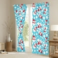 thumbnail image 3 of Castle Fairy Kids Children Cartoon Snowman Blackout Curtains Set of 2 (52x84 Each),Merry Christmas Window Curtains,Polka Dots Curtains and Drapes,Breathable Home Decor, 3 of 6