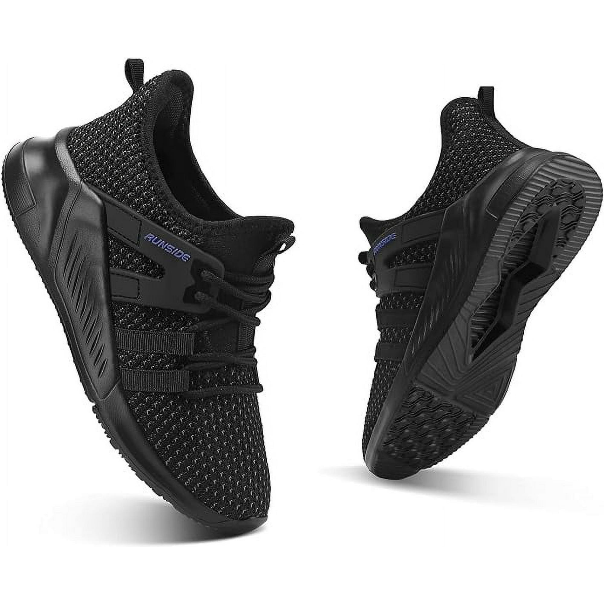 Kushyshoo Kids Sneakers Black Running Tennis Athletic Shoes for Boys Size 2 (Gig Kid)