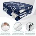 thumbnail image 4 of Quilts Twin XL Size Bedding Set, Navy Blue Christmas Lightweight Quilted Comforter, Xmas Trees Snowflake Snowy Winter Soft Reversible Bedspread Coverlet with Pillow Covers for All Season, 68" x 98", 4 of 9