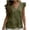 Army Green, variant on Cotton Linen Flutter Sleeve Tops for Women- Casual Trendy V Neck Summer Loose Fit Flowy T Shirts Khaki Size XL