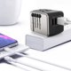 thumbnail image 1 of Convertidor de cargador USB de 4 puertos, adaptador de corriente CA de pared para MacBook/iPhone (negro), 1 of 9