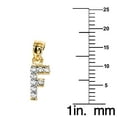thumbnail image 2 of Genuine 14k Yellow Gold 0.59" Cubic Zirconia CZ Initial Letter F Pendant Necklace 16", 18", 20", 22" Trendy Charm Initial Necklaces for Women, 2 of 8