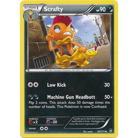 Pokemon Scrafty 67111 Xy Furious Fists A Single