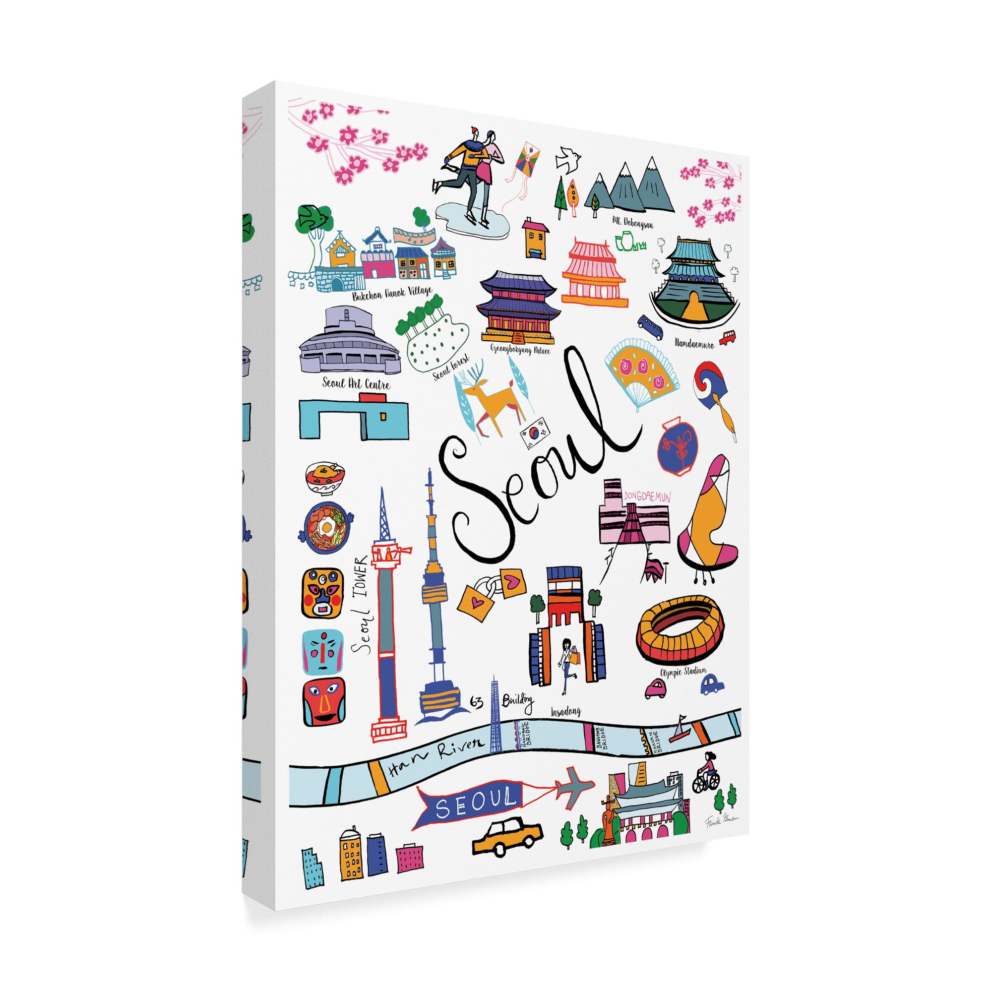 Trademark Fine Art 'Travel Seoul' Canvas Art by Farida Zaman