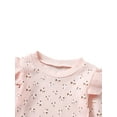 thumbnail image 6 of Franhais 2Pcs Children Autumn Tracksuit, Floral Ruffled Long Sleeves Pullover + Bowknot Pants for Girls, 6 Months to 4 Years, 6 of 9