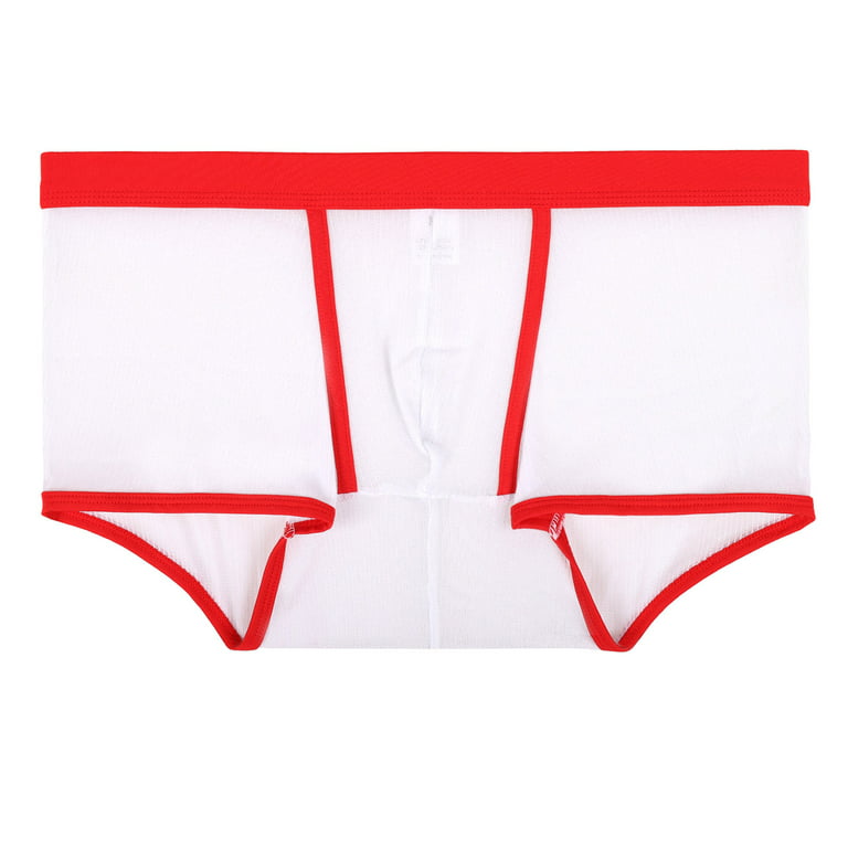 Cathalem Mens Anatomical Underwear Male Fashion Underpants Knickers Ride Up  Briefs Underwear Pant No Sweat Mens Underwear Underpants White X-Large