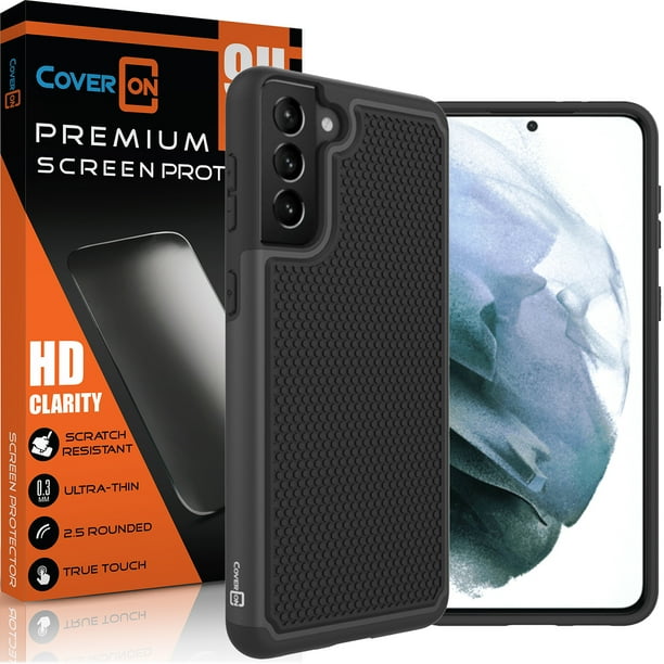 Coveron For Samsung Galaxy S21 5g Case With Screen Protector Tempered Glass Slim Rugged Grip Hard Phone Cover Black Walmart Com Walmart Com Coveron For Samsung Galaxy S21 5g Case With Screen Protector Tempered Glass Slim Rugged Grip Hard Phone Cover Black Walmart Com Walmart Com