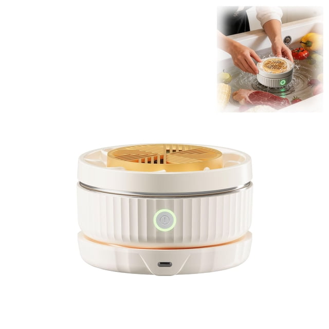 BotaniNest Fruit And Vegetable Washing Machine 15cm Rotatable Washing Device USB Wireless Purifier Portable Produce | Veggie Lettuce Berry Potato Cleaning For Kitchen