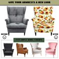 thumbnail image 6 of Jeiento Fall Pumpkin Sunflower Wingback Chair Slipcovers 2 Pack, Washable Furniture Cover for Living Room Bedroom, Stretchy Sofa Protector for Holiday Home Decor, 6 of 7