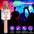 thumbnail image 2 of Karaoke Microphone for Kids & Adult, Handheld Wireless Bluetooth Karaoke Mic Speaker Music Player Recorder with LED Lights for Birthday Party, Wedding, Christmas, 2 of 10